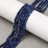 1928b Naturalne koraliki  lapis lazuli, okrągłe, fasetowane, 2 mm, otwór: 0,5 mm, około 197szt./sznur